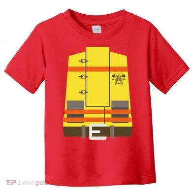 Fireman Uniform Costume Toddler T-Shirt