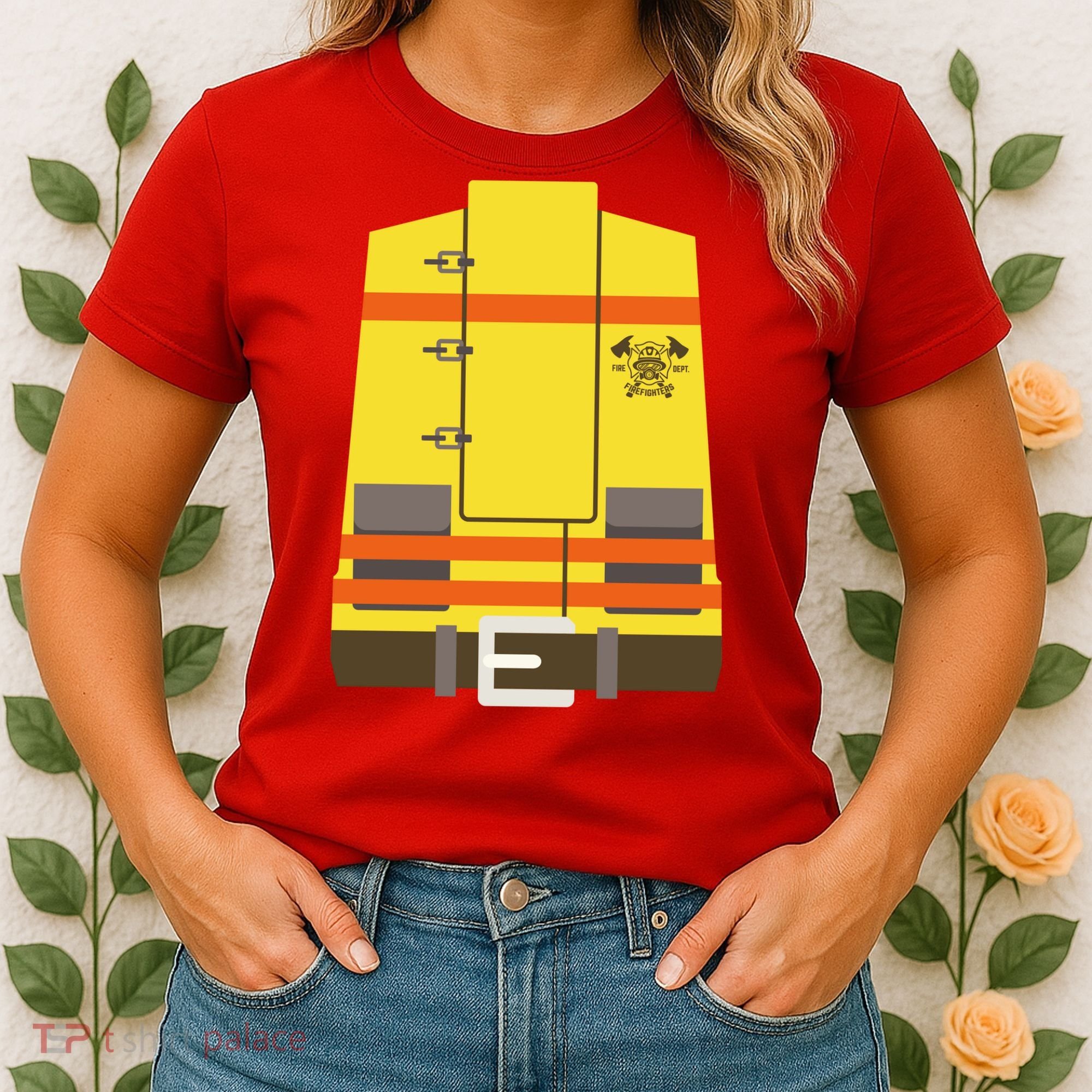 Fireman Uniform Costume Women's T-Shirt