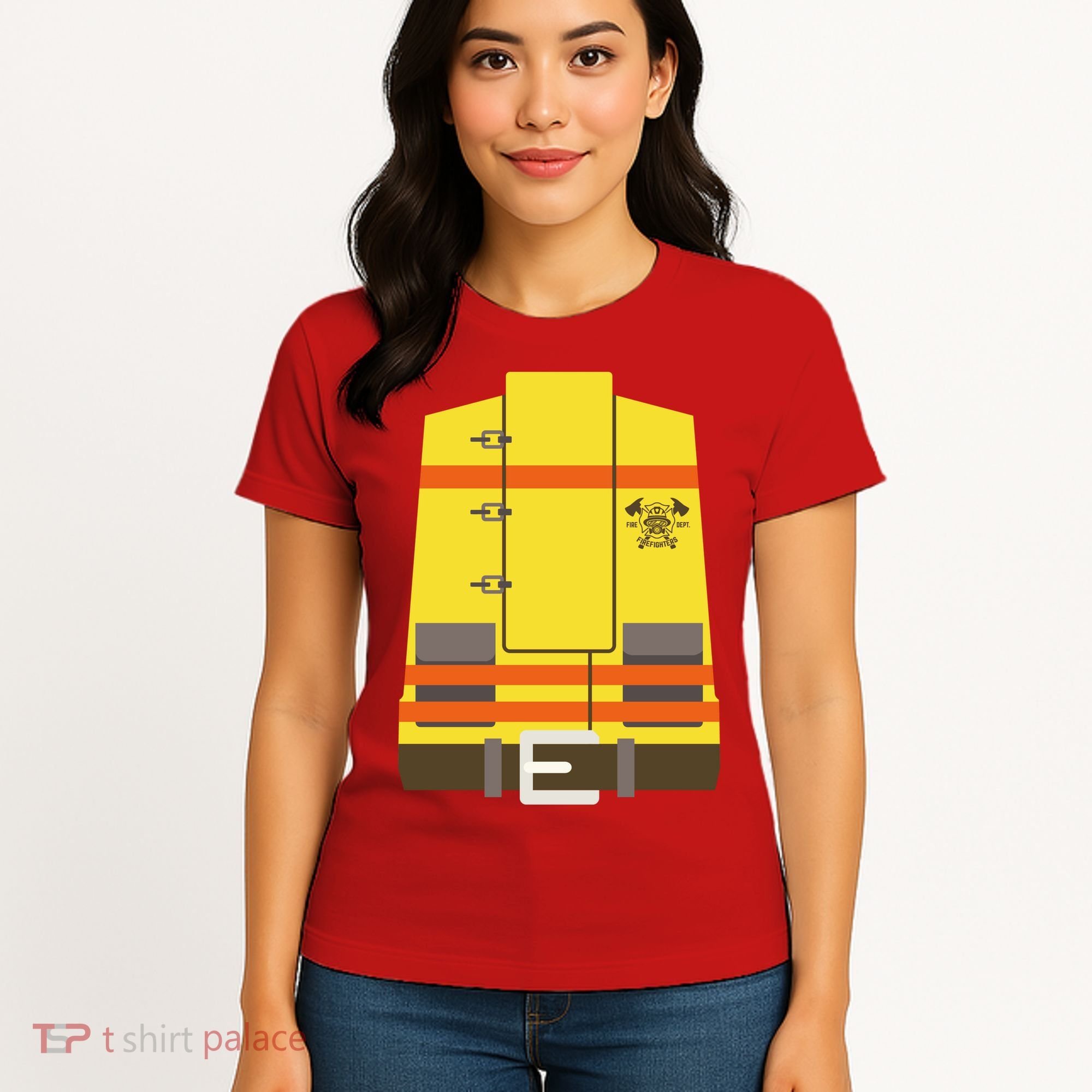 Fireman Uniform Costume Women's T-Shirt