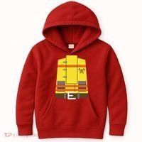 Fireman Uniform Costume Kids Hoodie thumb 0
