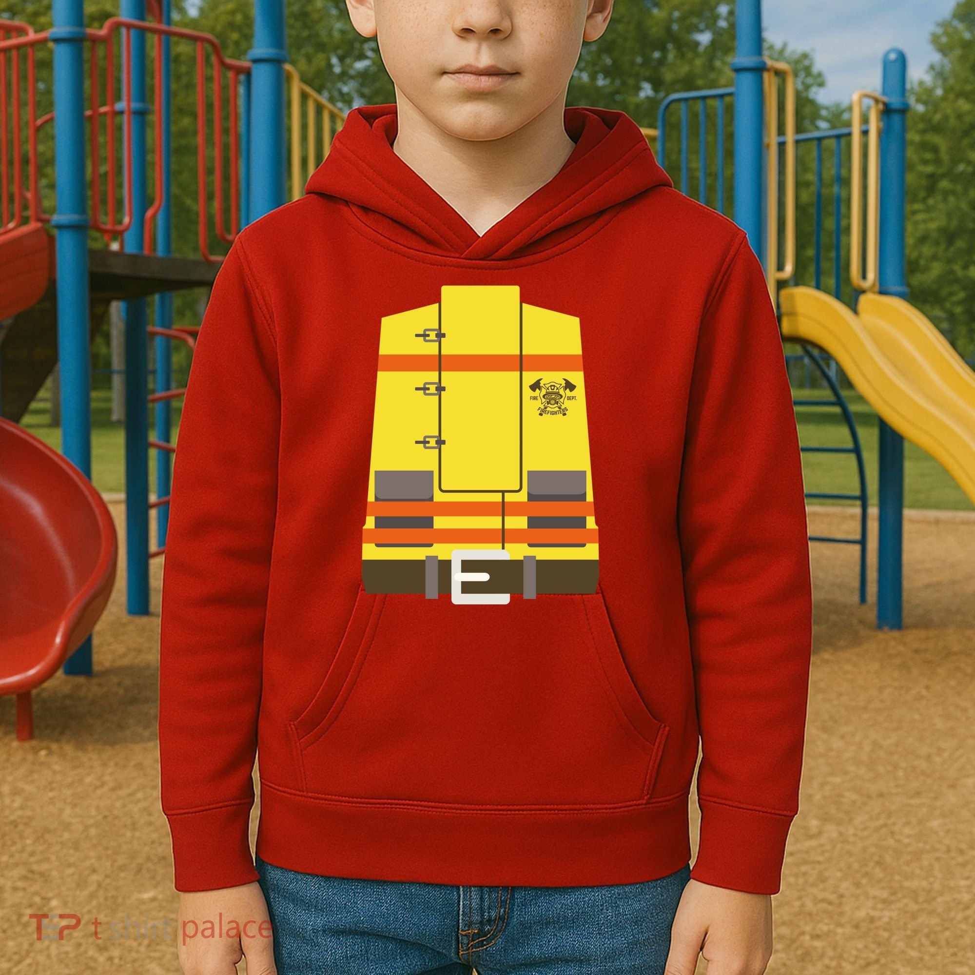 Fireman Uniform Costume Kids Hoodie