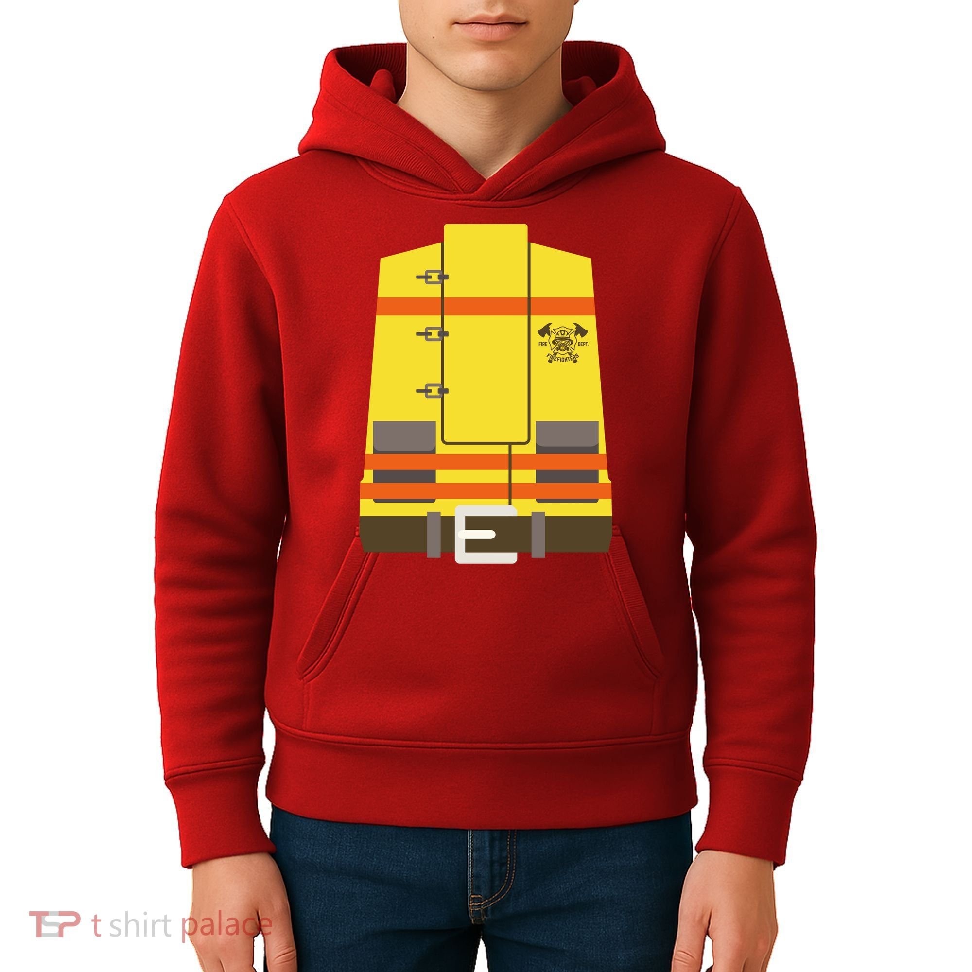 Fireman Uniform Costume Kids Hoodie