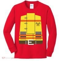 Fireman Uniform Costume Kids Long Sleeve Shirt thumb 0