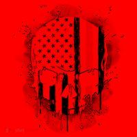 Firemen Red Line Flag Skull Santa Hat thumb 1