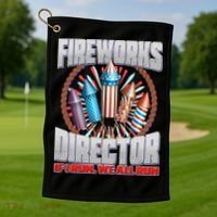 Fireworks Director If I Run, We All Run Golf Towel thumb 1