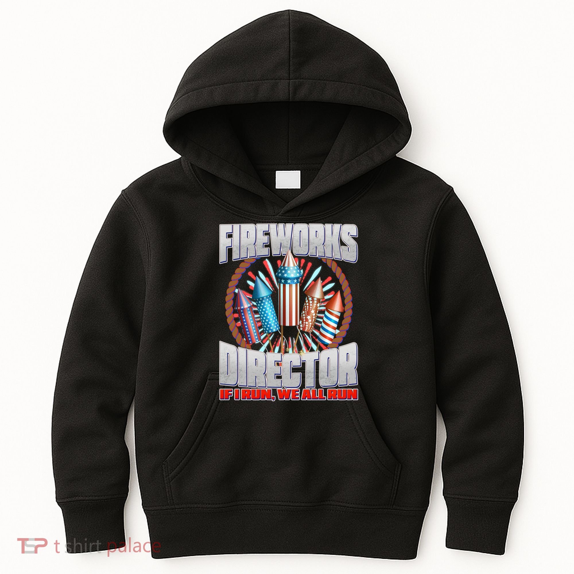 Fireworks Director If I Run, We All Run Kids Hoodie