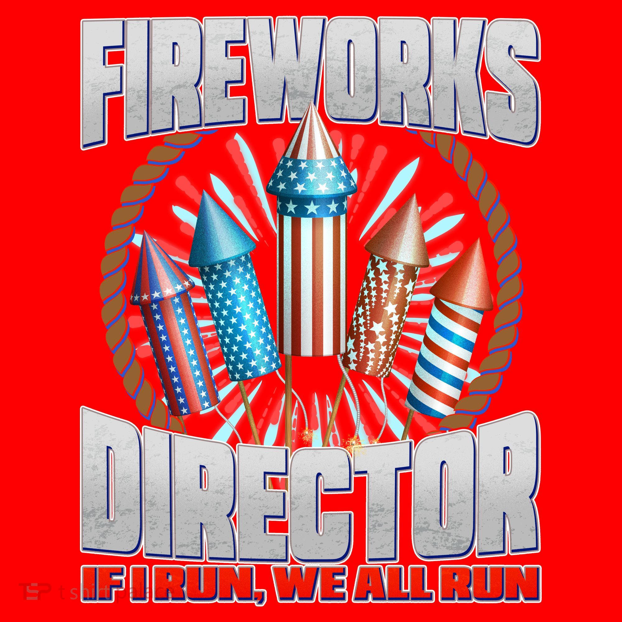 Fireworks Director If I Run, We All Run Santa Hat