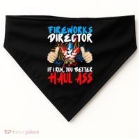 Fireworks Director If I Run You Better Haul Ass USA-Made Doggie Bandana thumb 0