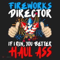 Fireworks Director If I Run You Better Haul Ass Golf Towel thumb 3