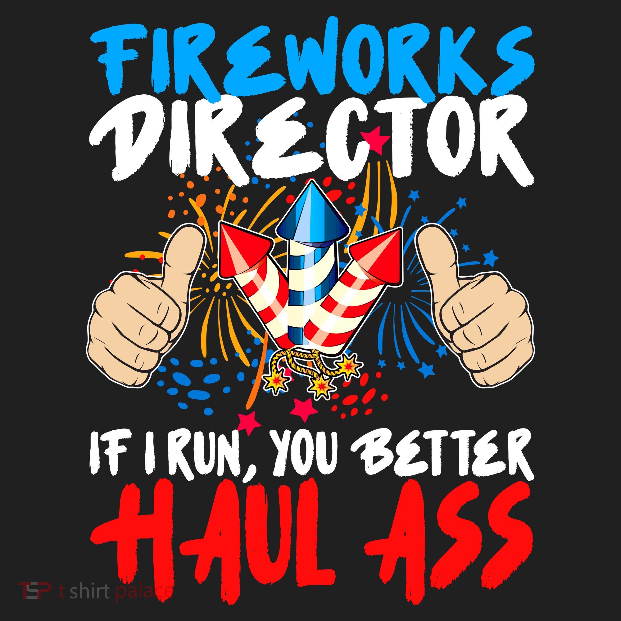 Fireworks Director If I Run You Better Haul Ass Golf Towel