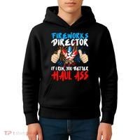 Fireworks Director If I Run You Better Haul Ass Kids Hoodie thumb 4