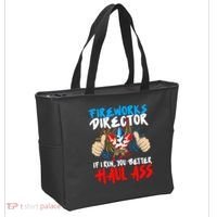 Fireworks Director If I Run You Better Haul Ass Tote Bag thumb 2
