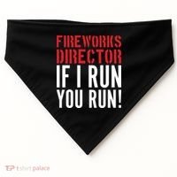Fireworks Director If I Run You Run USA-Made Doggie Bandana thumb 0
