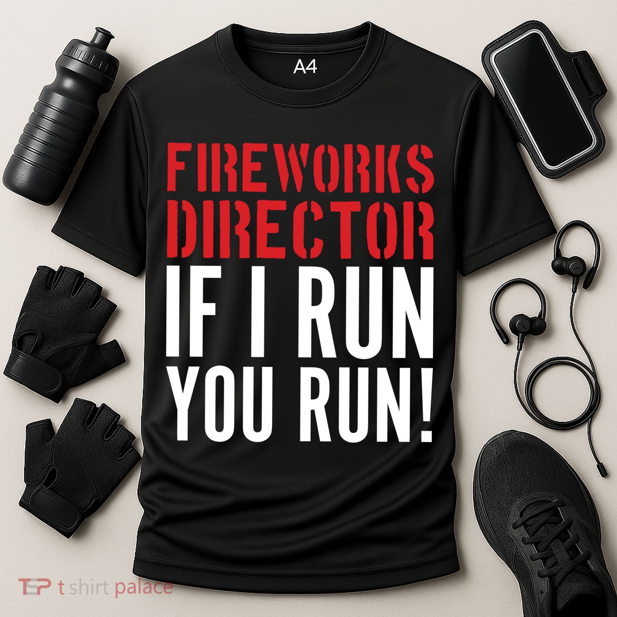 Fireworks Director If I Run You Run Cooling Performance Crew T-Shirt