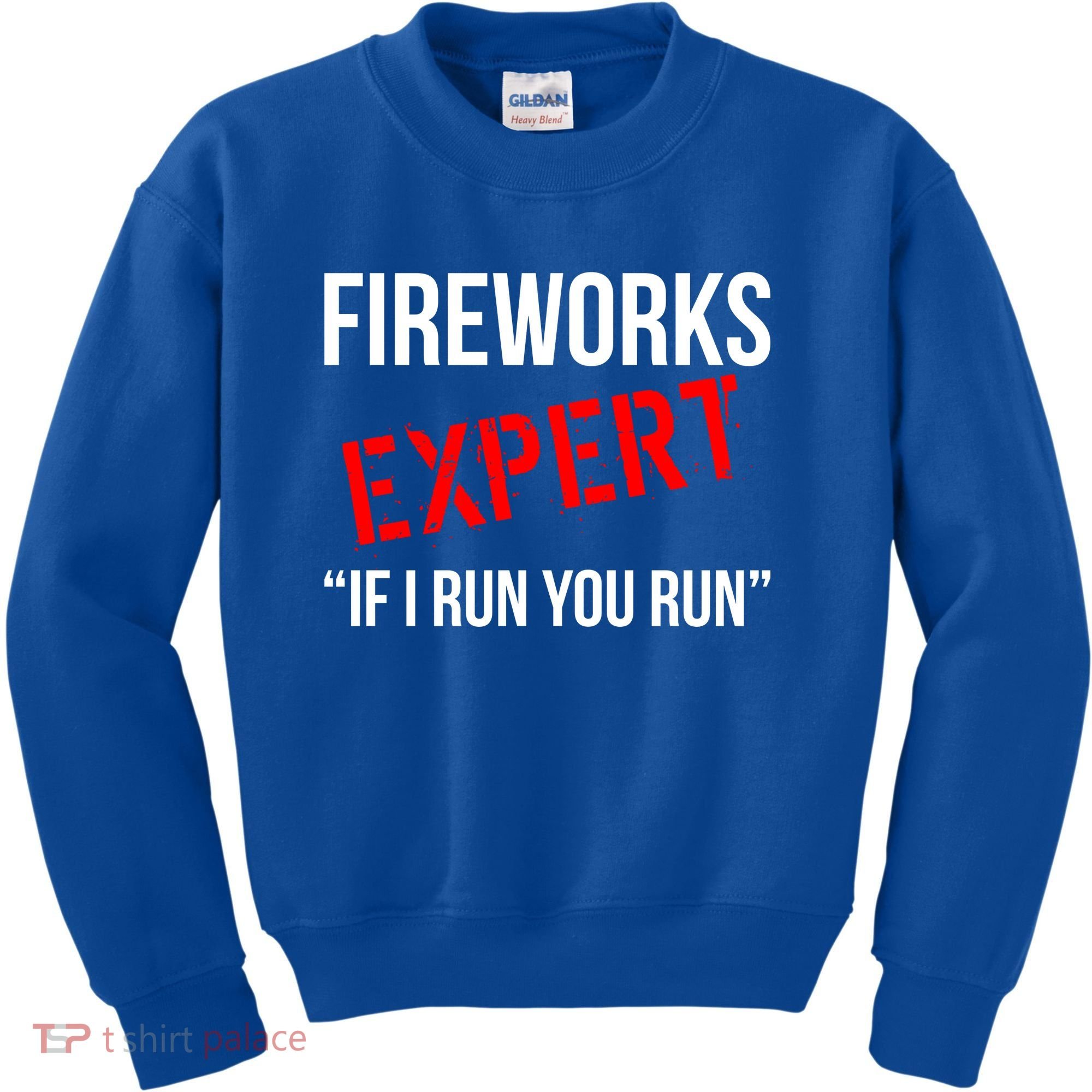 Fireworks Expert If I Run You Run Funny 4th of July Kids Sweatshirt