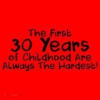 First 30 Years Of Childhood Are Always The Hardest Santa Hat thumb 1