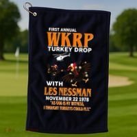 First Annual Turkey Drop Turkey Golf Towel thumb 1