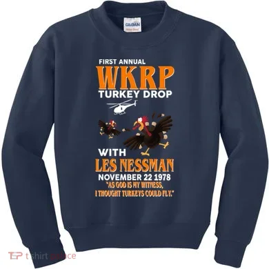First Annual Turkey Drop Turkey Kids Sweatshirt