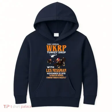 First Annual Turkey Drop Turkey Kids Hoodie