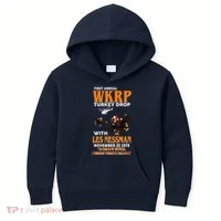 First Annual Turkey Drop Turkey Kids Hoodie thumb 0