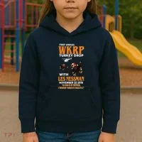 First Annual Turkey Drop Turkey Kids Hoodie thumb 3