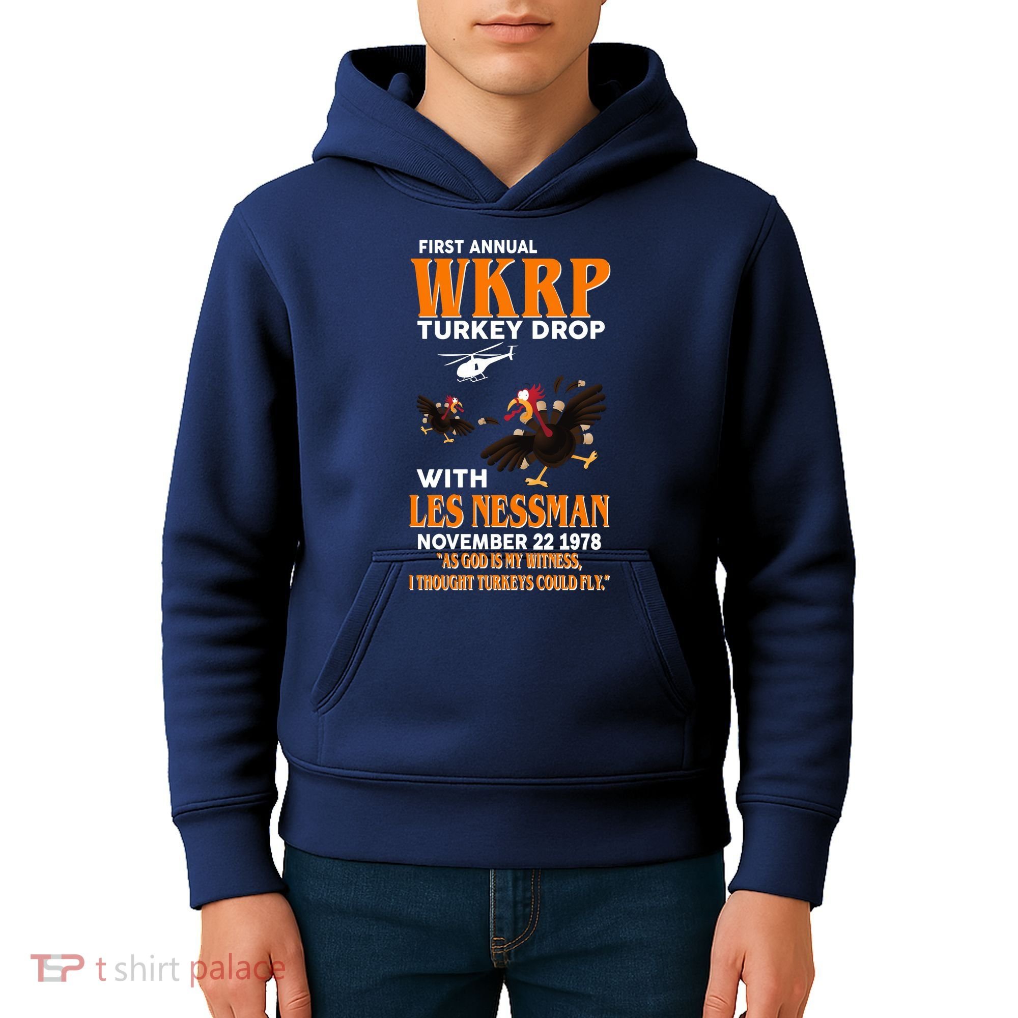First Annual Turkey Drop Turkey Kids Hoodie