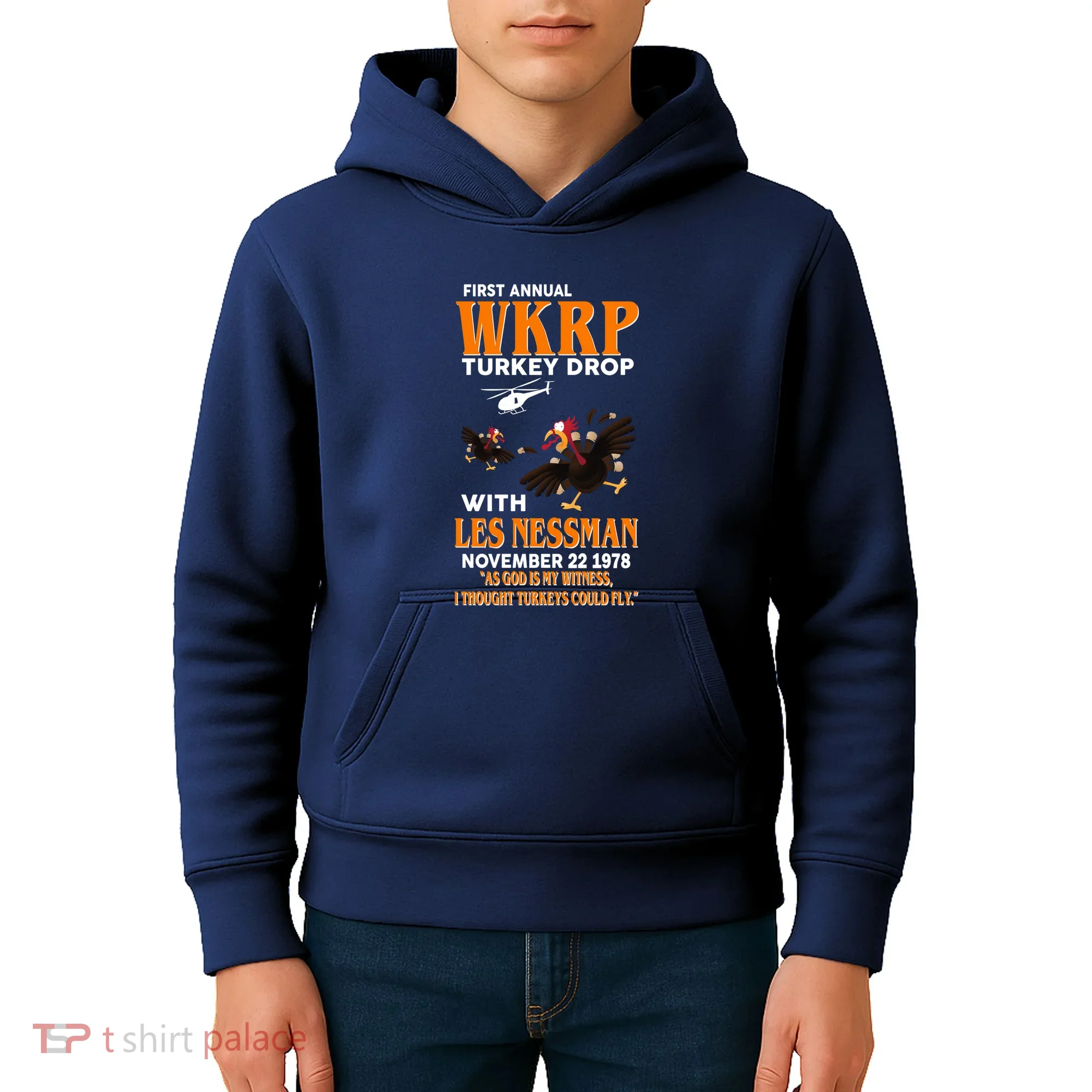 First Annual Turkey Drop Turkey Kids Hoodie