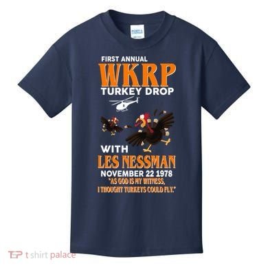 First Annual Turkey Drop Turkey Kids T-Shirt