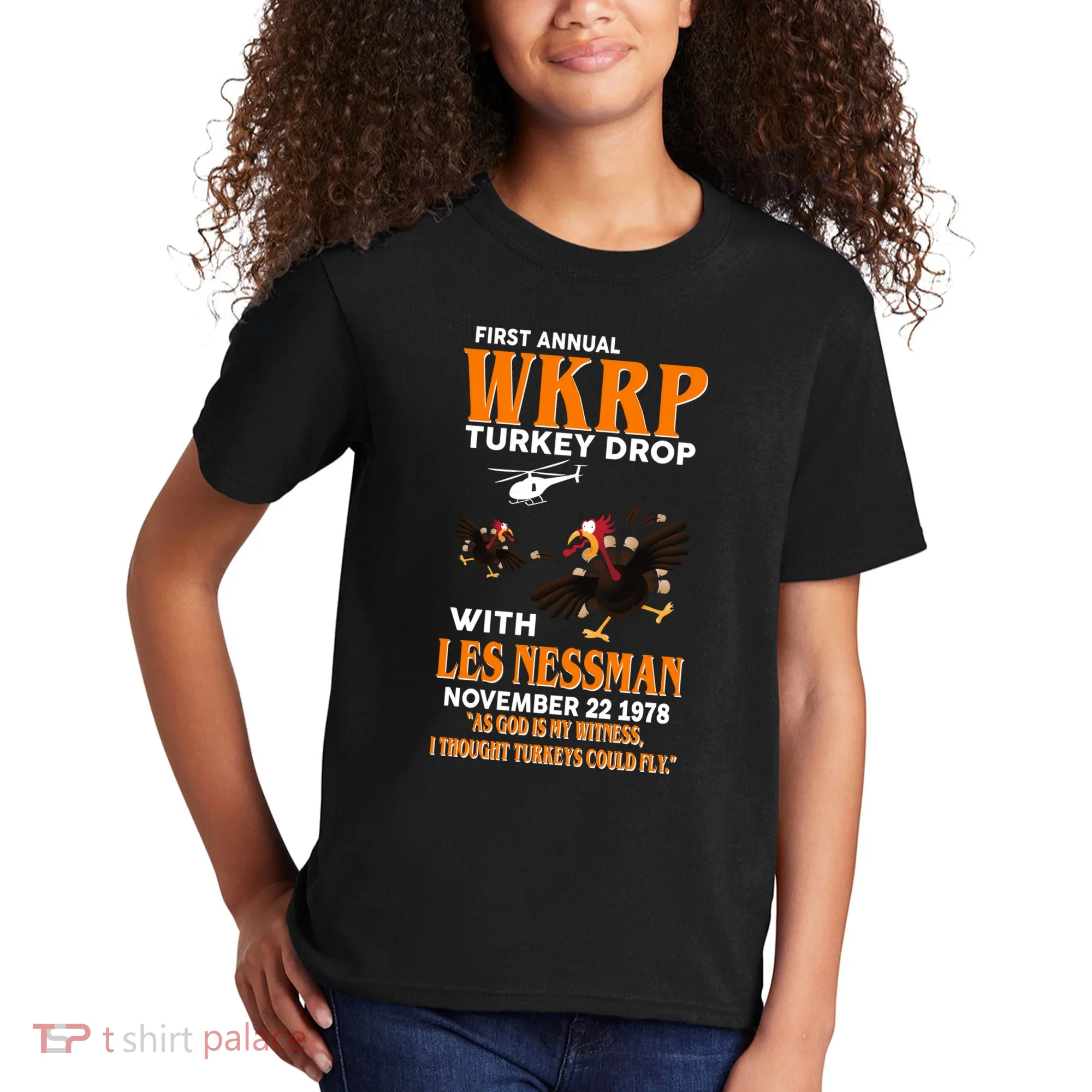 First Annual Turkey Drop Turkey Kids T-Shirt