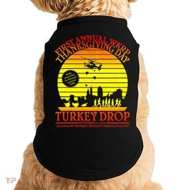First Annual WKRP Thanksgiving Day Turkey Drop Retro Doggie Tank
