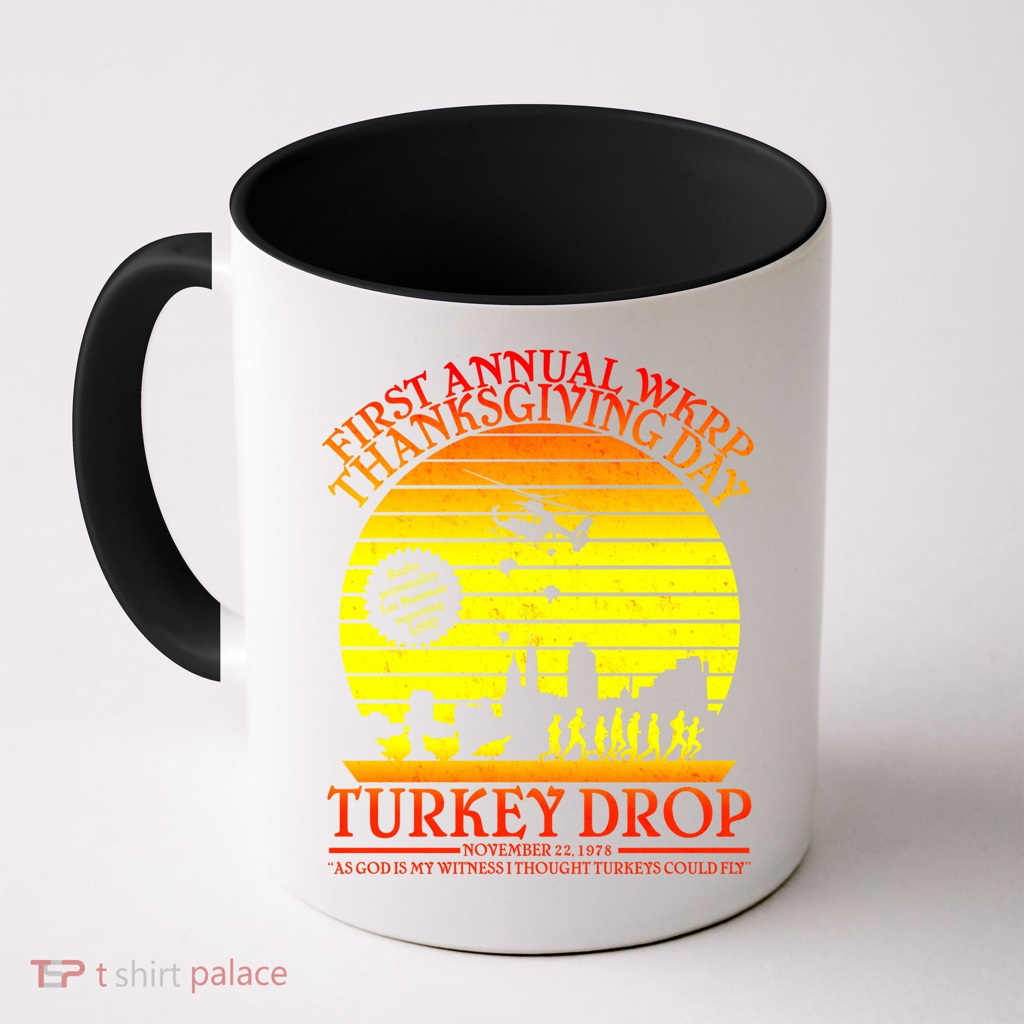 First Annual WKRP Thanksgiving Day Turkey Drop Retro Coffee Mug