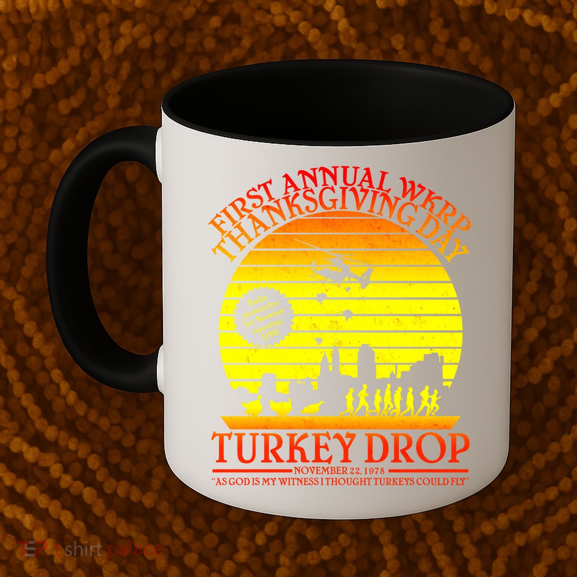 First Annual WKRP Thanksgiving Day Turkey Drop Retro Coffee Mug