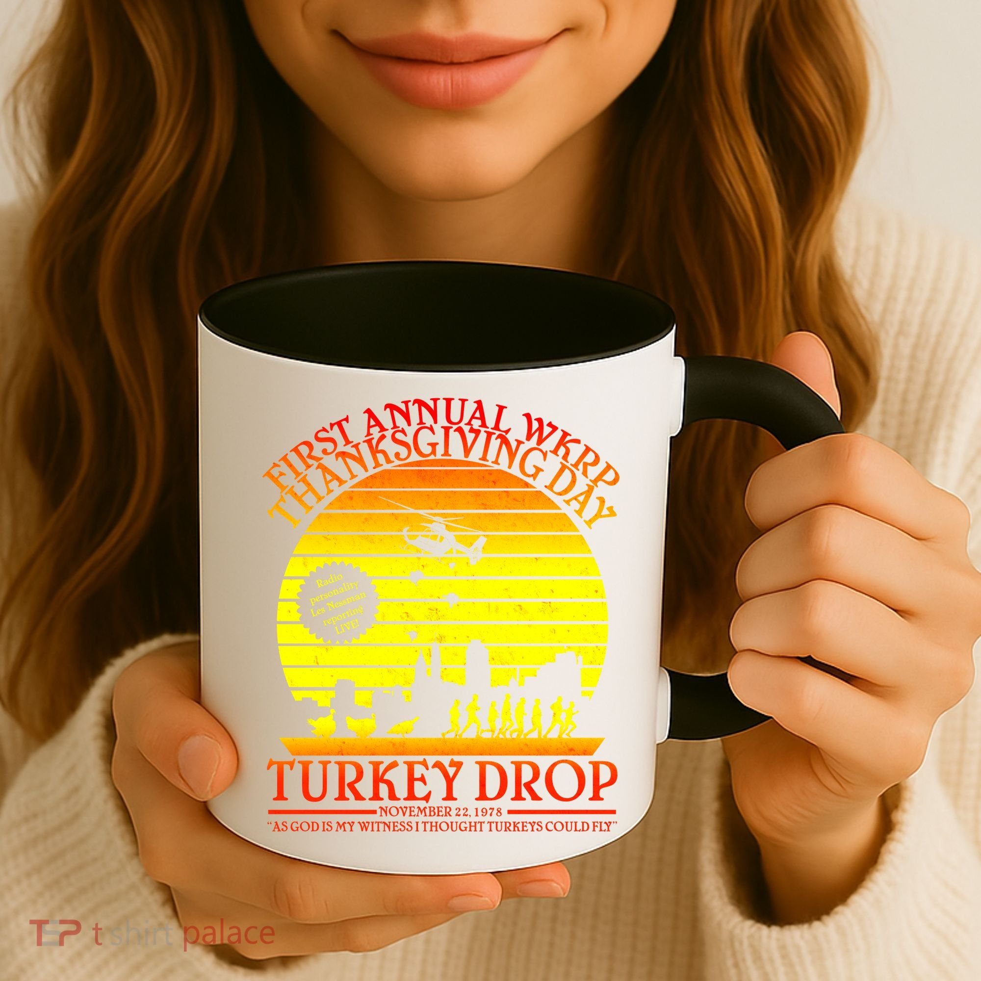 First Annual WKRP Thanksgiving Day Turkey Drop Retro Coffee Mug