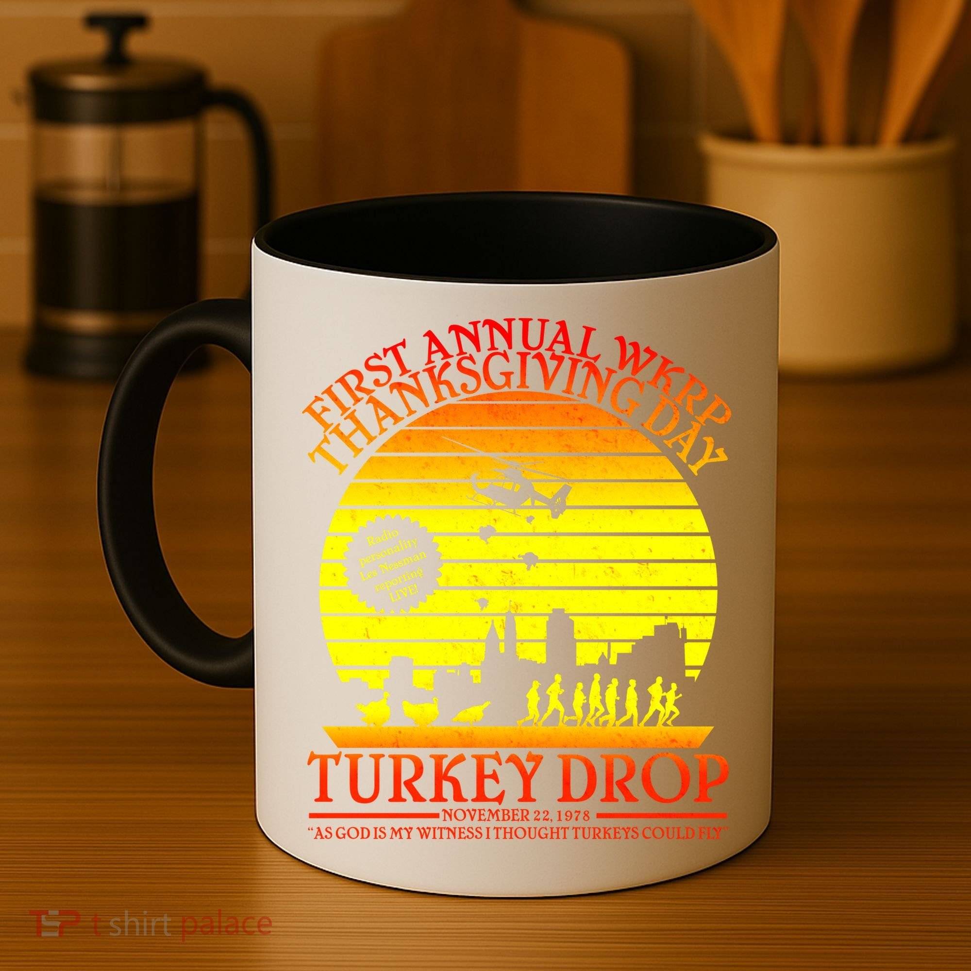 First Annual WKRP Thanksgiving Day Turkey Drop Retro Coffee Mug