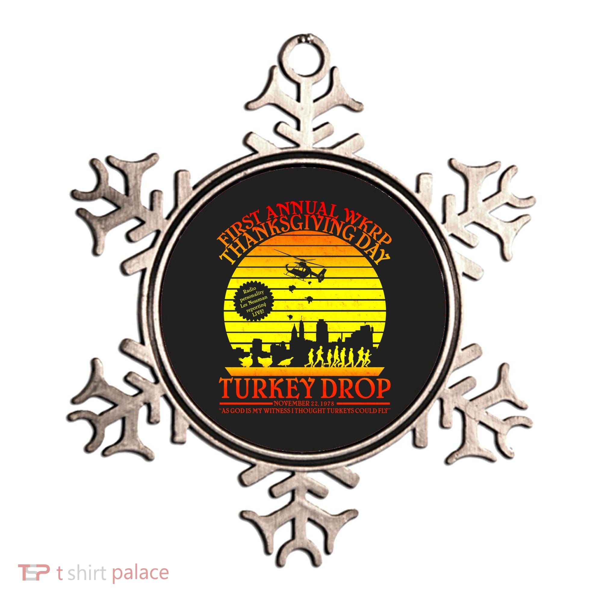 First Annual WKRP Thanksgiving Day Turkey Drop Retro Ornament
