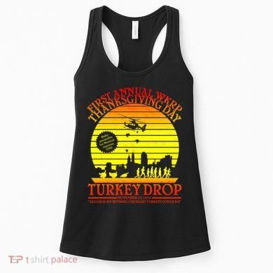 First Annual WKRP Thanksgiving Day Turkey Drop Retro Women's Tank Top