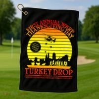 First Annual WKRP Thanksgiving Day Turkey Drop Retro Golf Towel thumb 1