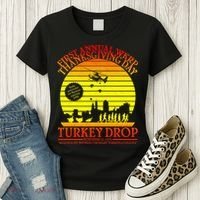 First Annual WKRP Thanksgiving Day Turkey Drop Retro Women's T-Shirt thumb 3