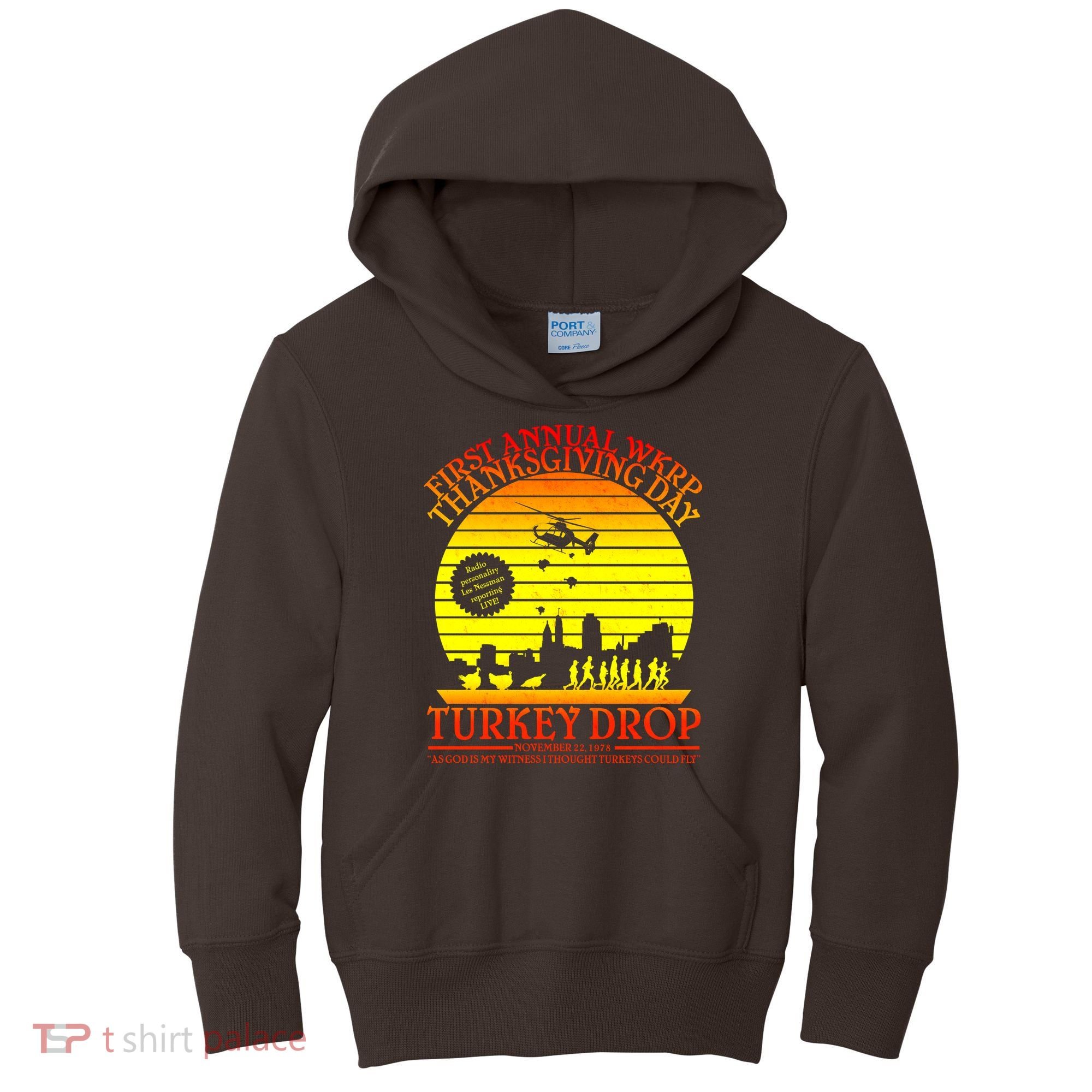 First Annual WKRP Thanksgiving Day Turkey Drop Retro Kids Hoodie
