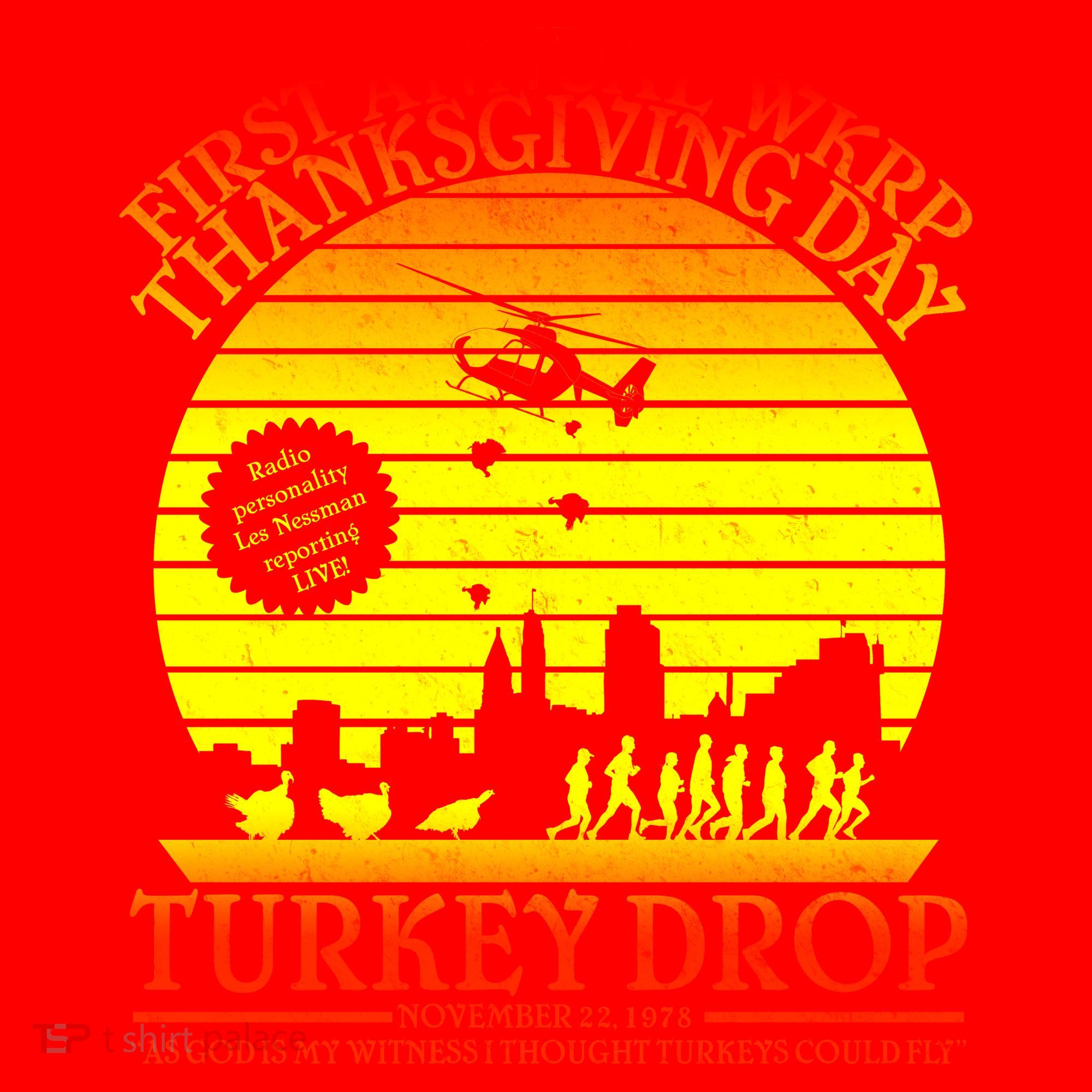 First Annual WKRP Thanksgiving Day Turkey Drop Retro Santa Hat