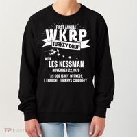 First Annual WKRP Turkey Drop With Les Nessman Women's Sweatshirt thumb 0