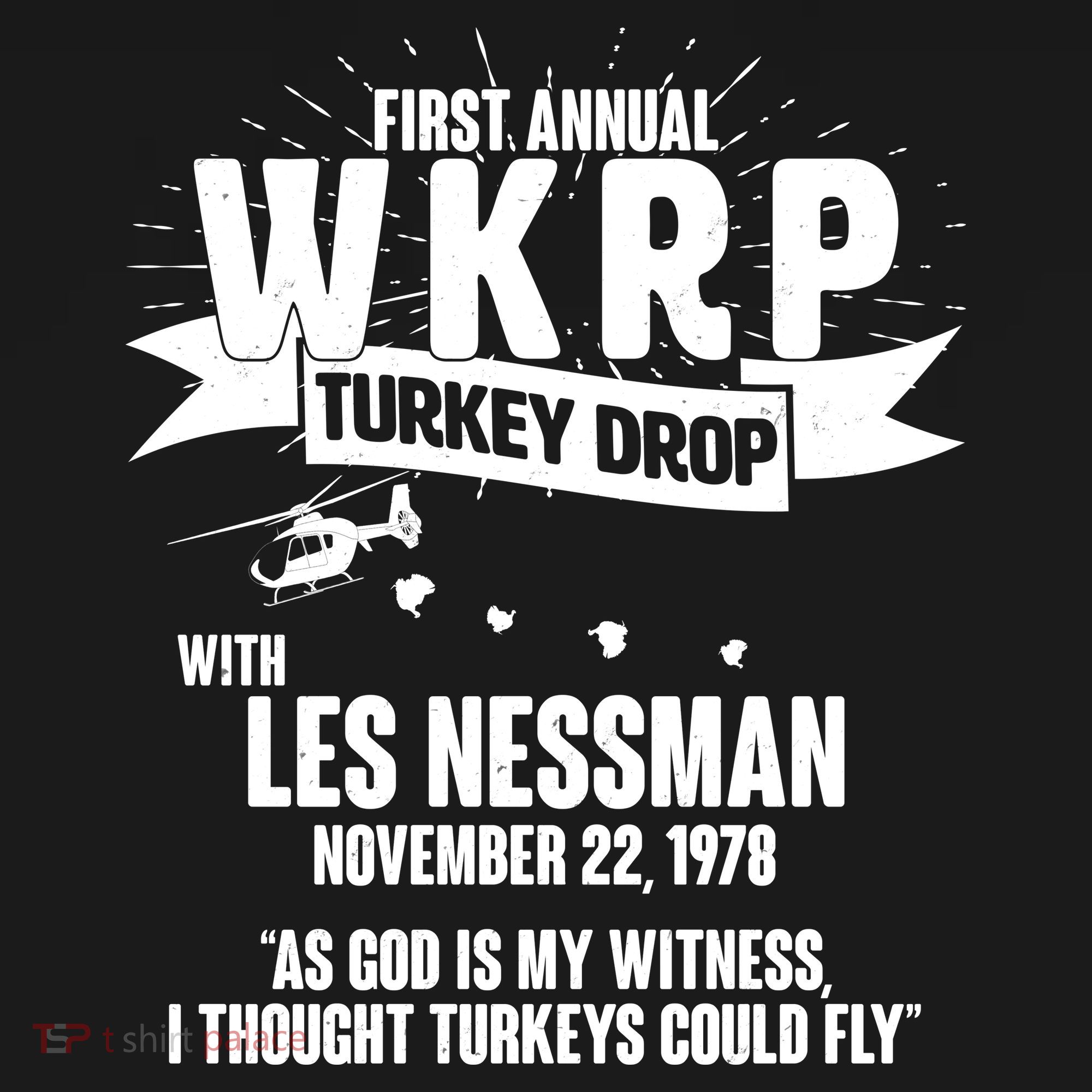 First Annual WKRP Turkey Drop With Les Nessman USA-Made Doggie Bandana