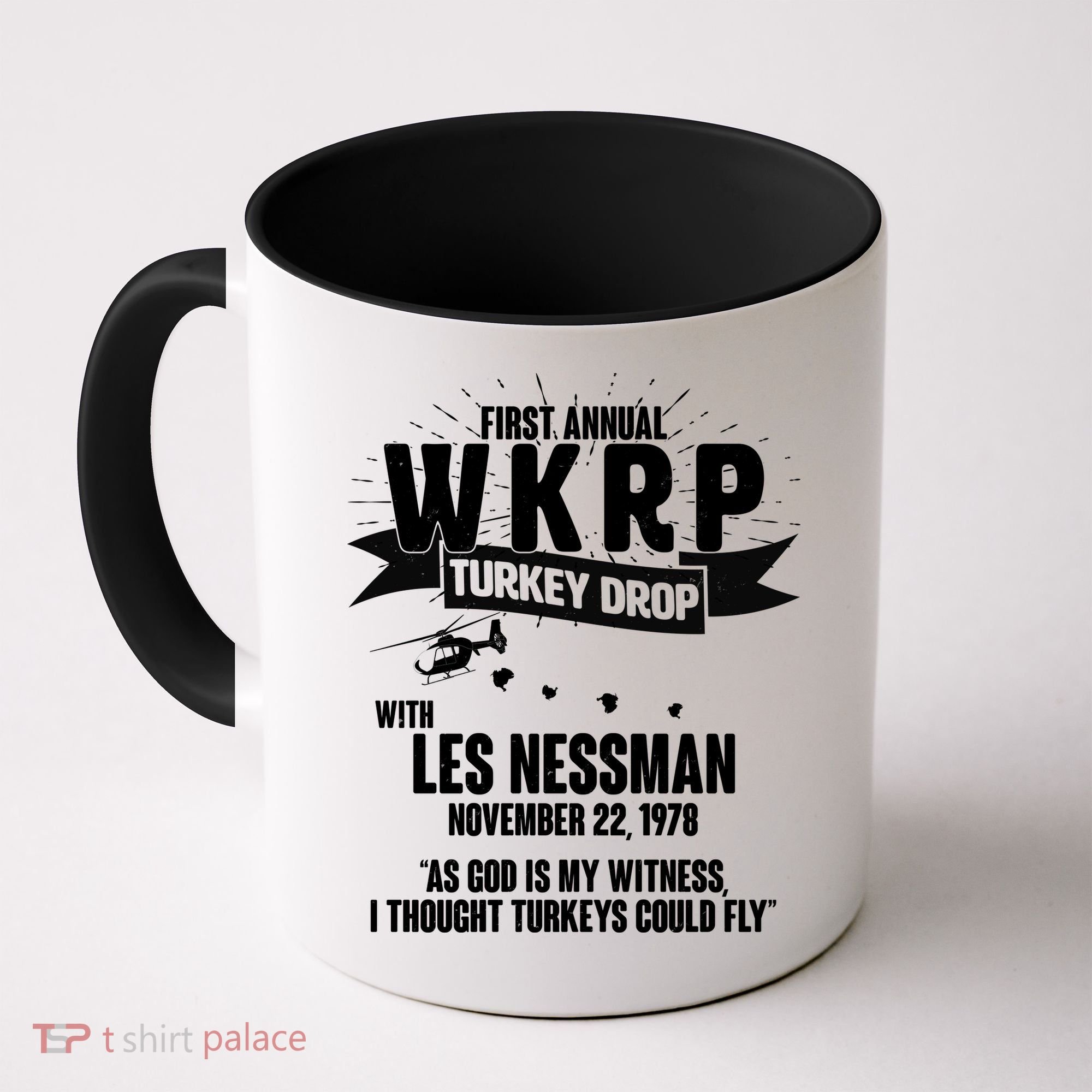 First Annual WKRP Turkey Drop With Les Nessman Coffee Mug