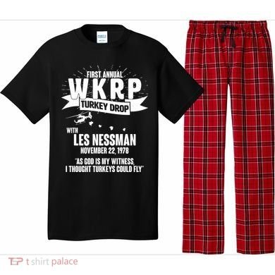 First Annual WKRP Turkey Drop With Les Nessman Pajama Set