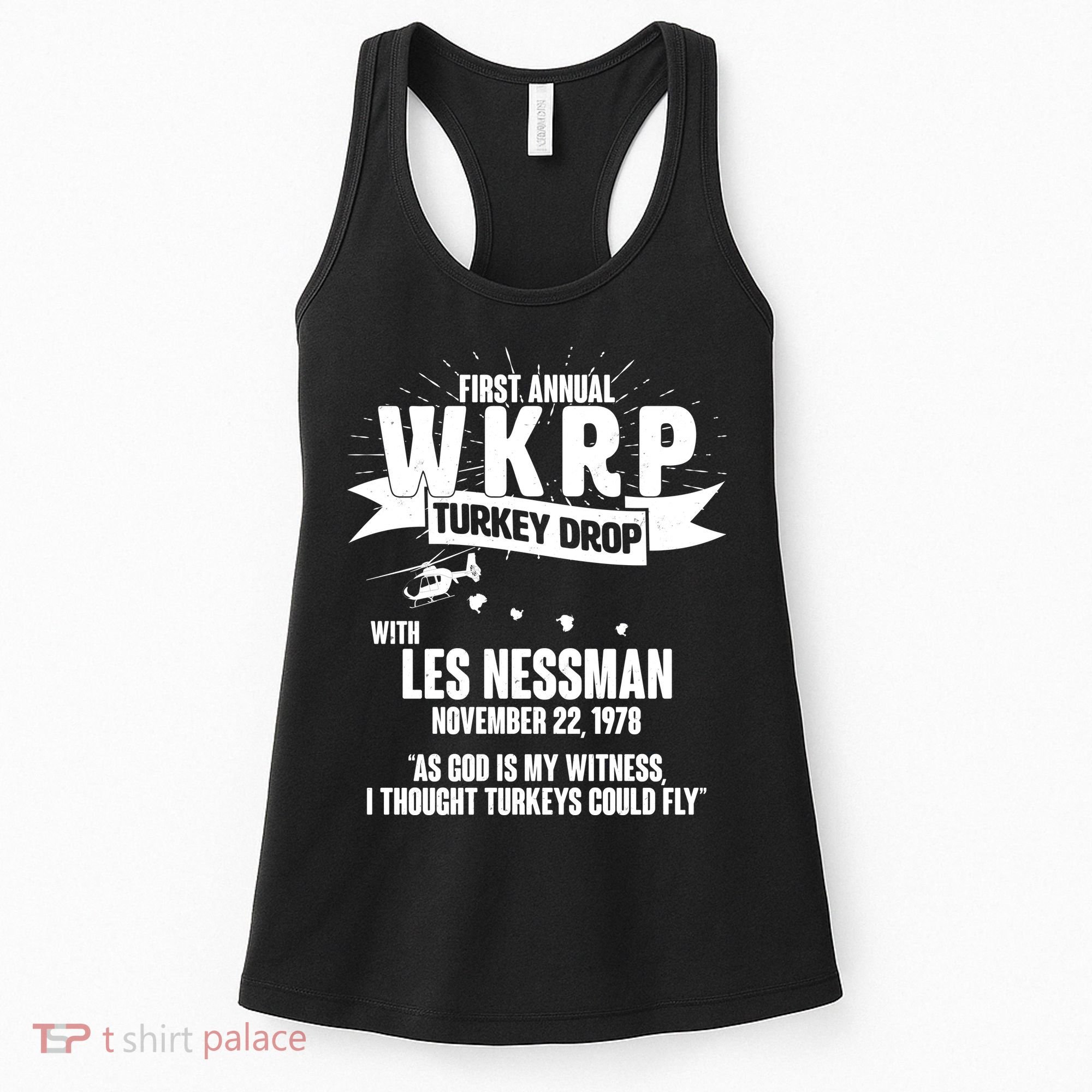 First Annual WKRP Turkey Drop With Les Nessman Women's Tank Top