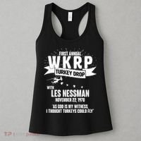 First Annual WKRP Turkey Drop With Les Nessman Women's Tank Top thumb 3