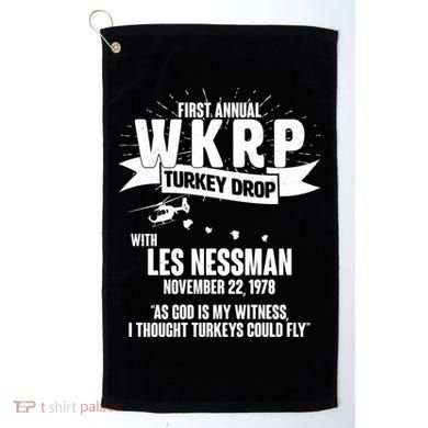 First Annual WKRP Turkey Drop With Les Nessman Golf Towel