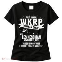 First Annual WKRP Turkey Drop With Les Nessman Women's T-Shirt thumb 0
