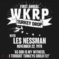 First Annual WKRP Turkey Drop With Les Nessman Kids T-Shirt thumb 4
