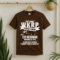 First Annual WKRP Turkey Drop With Les Nessman T-Shirt thumb 2
